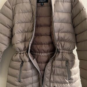 Kenneth Cole Women's Beige Puffer Coat